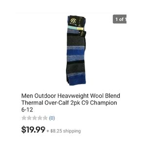 MENS Socks Sz 6-12 Champion Over The Calf Outdoor